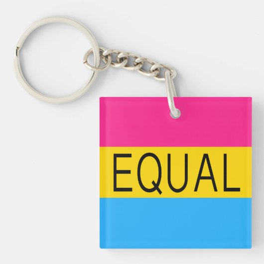 Porte-clés Indicateur Pansexuel EQUAL (Devant)
