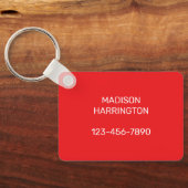 Porte-clés Indicateur Portugais de texte personnalisé (Verso)