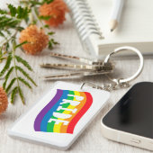 Porte-clés Indicateur Rainbow de Pride (Devant droit)