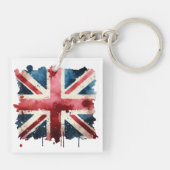 Porte-clés Indicateur Union Jack aquarelle (Dos)