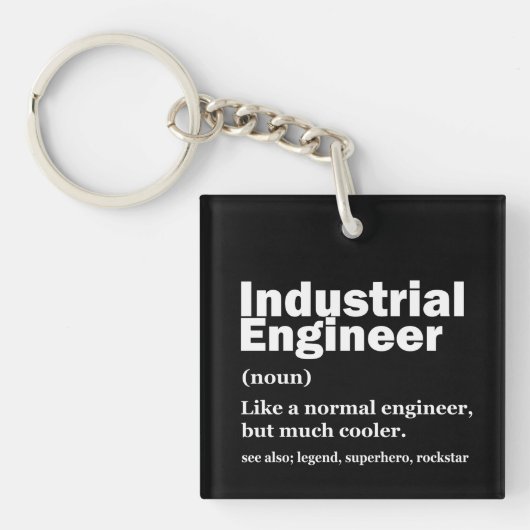 Porte-clés Industrial Engineering Funny Engineer (Devant)