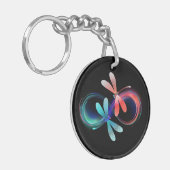 Porte-clés Infini avec des libellules lumineuses (Devant gauche)