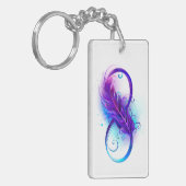 Porte-clés Infini avec plume violette (Devant gauche)