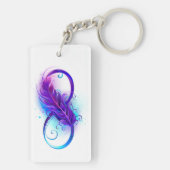 Porte-clés Infini avec plume violette (Dos)