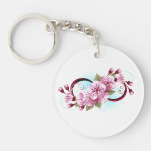 Porte-clés Infinité avec les fleurs Sakura