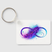 Porte-clés Infinité avec plumes violettes (Verso)