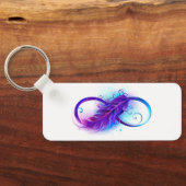 Porte-clés Infinité avec plumes violettes (Verso)