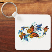 Porte-clés Infinité de papillons monarques (Recto)
