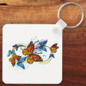 Porte-clés Infinité de papillons monarques (Verso)