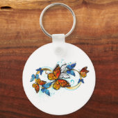 Porte-clés Infinité de papillons monarques (Recto)