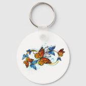 Porte-clés Infinité de papillons monarques (Verso)