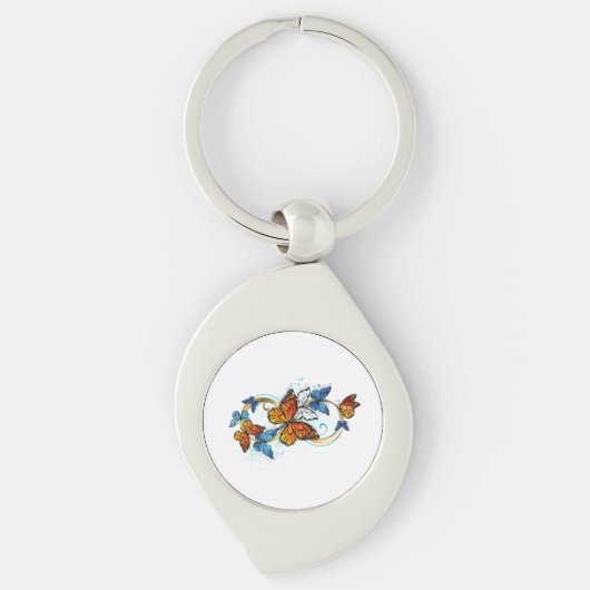 Porte-clés Infinité de papillons monarques (Devant)