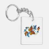 Porte-clés Infinité de papillons monarques (Devant gauche)