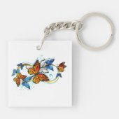 Porte-clés Infinité de papillons monarques (Dos)