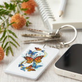 Porte-clés Infinité de papillons monarques (Devant droit)