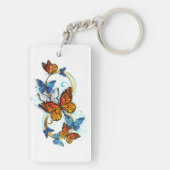 Porte-clés Infinité de papillons monarques (Dos)