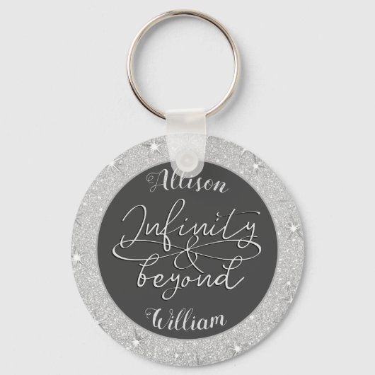 Porte-clés Infinity and Beyond Love Couples Parties scintilla (Recto)
