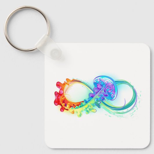 Porte-clés Infinity avec méduse arc-en-ciel (Recto)