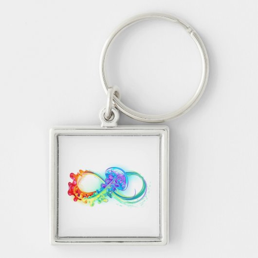 Porte-clés Infinity avec méduse arc-en-ciel (Devant)