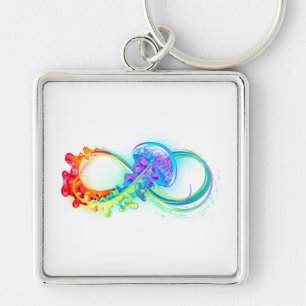 Porte-clés Infinity avec Rainbow Jellyfish