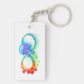 Porte-clés Infinity avec Rainbow Jellyfish (Dos)