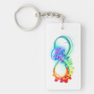 Porte-clés Infinity avec Rainbow Jellyfish