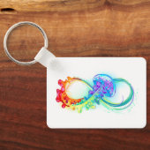 Porte-clés Infinity avec Rainbow Jellyfish (Verso)