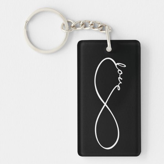 Porte-clés Infinity Love Lemniscate white + votre backgr. (Devant)