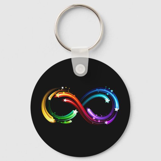 Porte-clés Infinity symbol of rainbow comets (Recto)