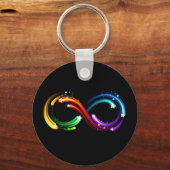 Porte-clés Infinity symbol of rainbow comets (Verso)