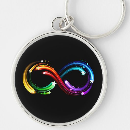 Porte-clés Infinity symbol of rainbow comets (Devant)