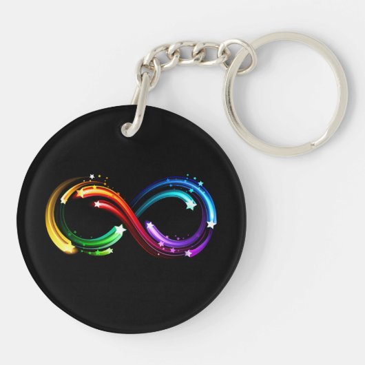 Porte-clés Infinity symbol of rainbow comets (Dos)