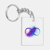 Porte-clés Infinity with purple feather (Devant gauche)