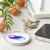 Porte-clés Infinity with purple feather (Côté)