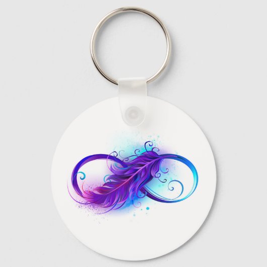 Porte-clés Infinity with purple feather (Recto)