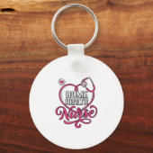 Porte-clés Infirmière à domicile Stethoscope Rose Conception (Recto)