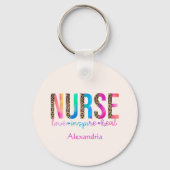 Porte-clés Infirmière - Amour, Inspirer, Guérir (Verso)