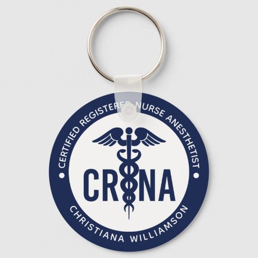 Porte-clés Infirmière anesthésiste certifiée CRNA personnalis (Recto)