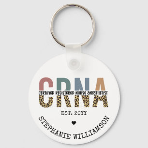 Porte-clés Infirmière anesthésiste certifiée CRNA personnalis