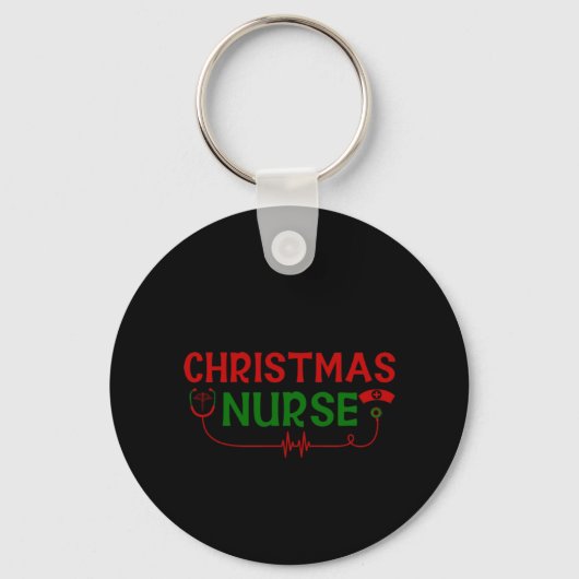 Porte-clés Infirmière Cadeau de Noël (Recto)