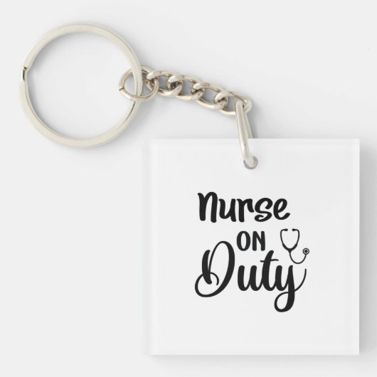 Porte-clés Infirmière-cadeau en service (Devant)