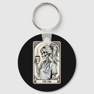 Porte-clés Infirmière certifiée Istant Tarot Card Skeleton Cn