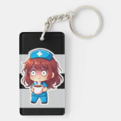 Porte-clés Infirmière Chibi Originale 2.0 - Épuisement Total (Dos)