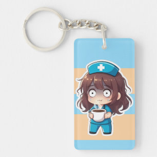 Porte-clés Infirmière Chibi Originale 2.0 - Épuisement Total