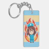 Porte-clés Infirmière Chibi Originale 3.0 - En colère (Devant gauche)