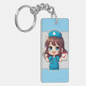 Porte-clés Infirmière Chibi Originale - Vie de soins infirmie (Devant gauche)