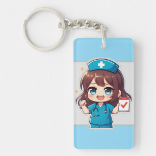 Porte-clés Infirmière Chibi Originale - Vie de soins infirmie