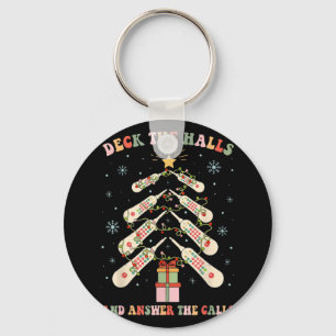 Porte-clés Infirmière Cna drôle de Noël médical Xmas arbres N