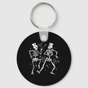 Porte-clés Infirmière Danser Squelette Halloween Squelette Co
