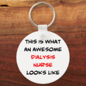 Porte-clés infirmière de dialyse, génial (Recto)